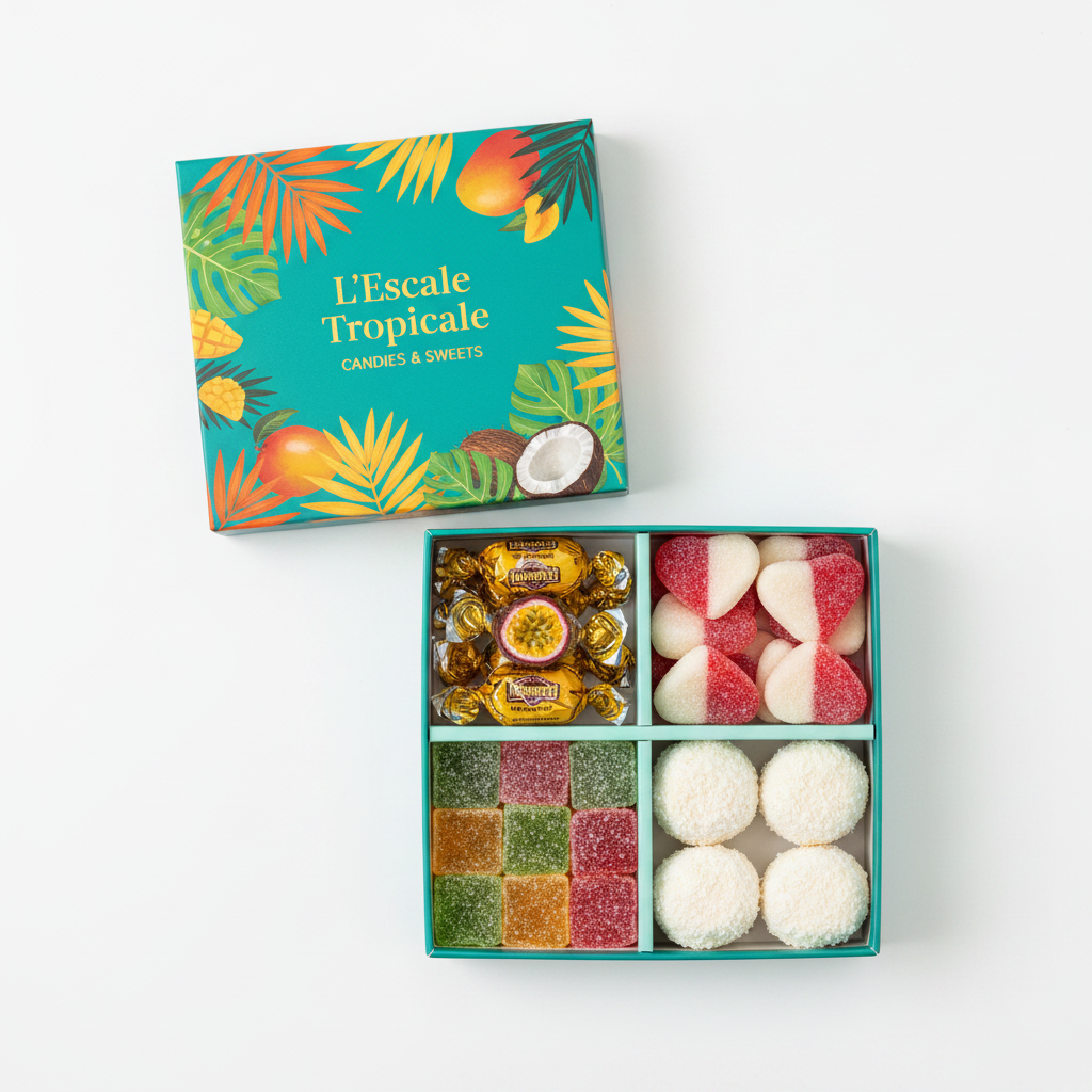 Box L'Escale Tropicale - bonbons exotiques et fruités